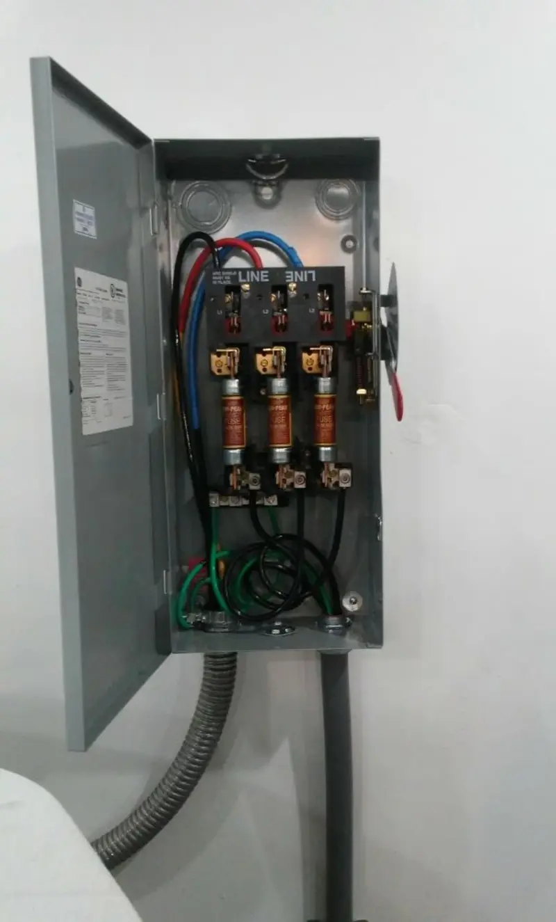 Three-phase disconnect switch installed for Electrical Wiring & Rewiring in Huntington Beach