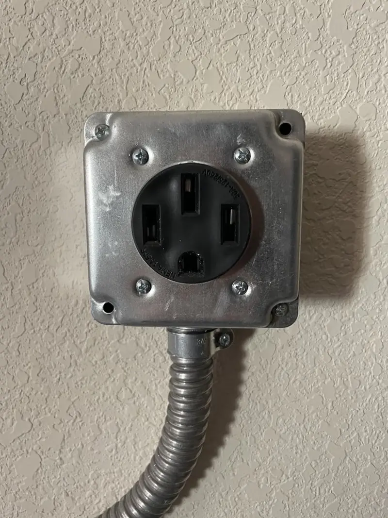 NEMA 14-50 outlet installed for Electrical Panel Upgrade in Huntington Beach